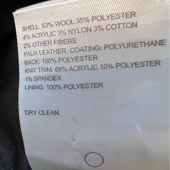 LAUNDRY BY SHELLI SEGAL S/CH/P ASYMMETRICAL WOMENS WOOL BLEND COAT BLACK SMALL - Picture 6 of 14